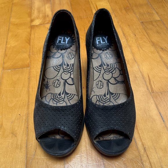 Fly London - Open toe black shoes - Size 36 - Picture 2 of 7